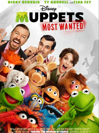 Muppets Most Wanted, Ricky Gervais,Tina Fey,Ty Burrell,Ray Liotta
