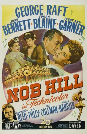 Nob Hill, George Raft,Joan Bennett,Vivian Blaine,Peggy Ann Garner,Alan Reed,B.S. Pully,Emil Coleman,Edgar Barrier,George Anderson,Don Costello