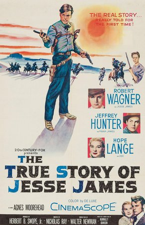 The True Story of Jesse James, Robert Wagner,Jeffrey Hunter,Hope Lange,Agnes Moorehead,Alan Hale Jr.,Alan Baxter,John Carradine,Rachel Stephens,Barney Phillips,Biff Elliot