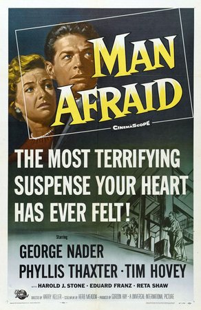 Man Afraid, George Nader,Phyllis Thaxter,Tim Hovey,Eduard Franz,Harold J. Stone,Judson Pratt,Reta Shaw,Butch Bernard,Mabel Albertson,Martin Milner