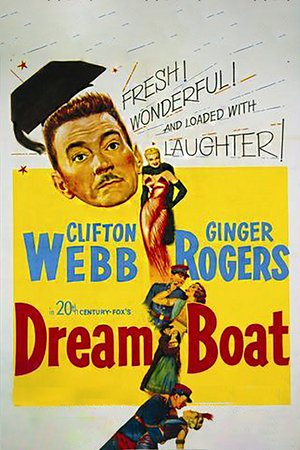 Dreamboat, Clifton Webb,Ginger Rogers,Anne Francis,Jeffrey Hunter,Elsa Lanchester,Fred Clark,Paul Harvey,Ray Collins,Helene Stanley,Richard Garrick