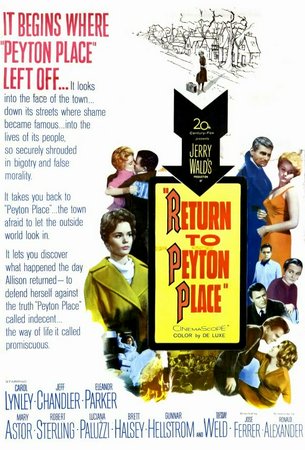 Return to Peyton Place, Carol Lynley,Jeff Chandler,Eleanor Parker,Mary Astor,Robert Sterling,Luciana Paluzzi,Tuesday Weld,Brett Halsey,Gunnar Hellstrom,Kenneth MacDonald