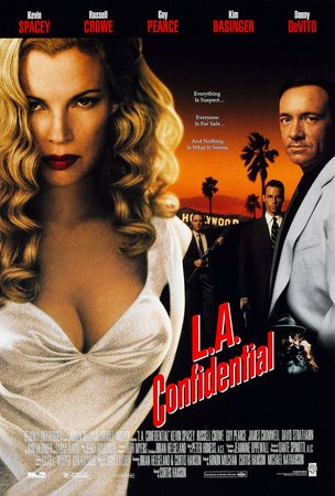 L.A. Confidential, Russell Crowe,Kevin Spacey,Guy Pearce,James Cromwell,David Strathairn,Kim Basinger,Danny DeVito,Graham Beckel,Simon Baker-Denny,Matt McCoy