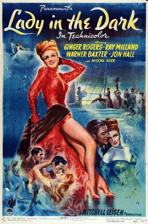 Lady in the Dark, Ginger Rogers,Ray Milland,Jon Hall,Warner Baxter,Barry Sullivan,Mischa Auer,Mary Philips,Phyllis Brooks,Edward Fielding,Don Loper