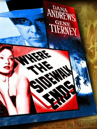 Where the Sidewalk Ends, Dana Andrews,Gene Tierney,Gary Merrill,Craig Stevens,Bert Freed,Tom Tully,Karl Malden,Ruth Donnelly,Harry von Zell,Robert F. Simon